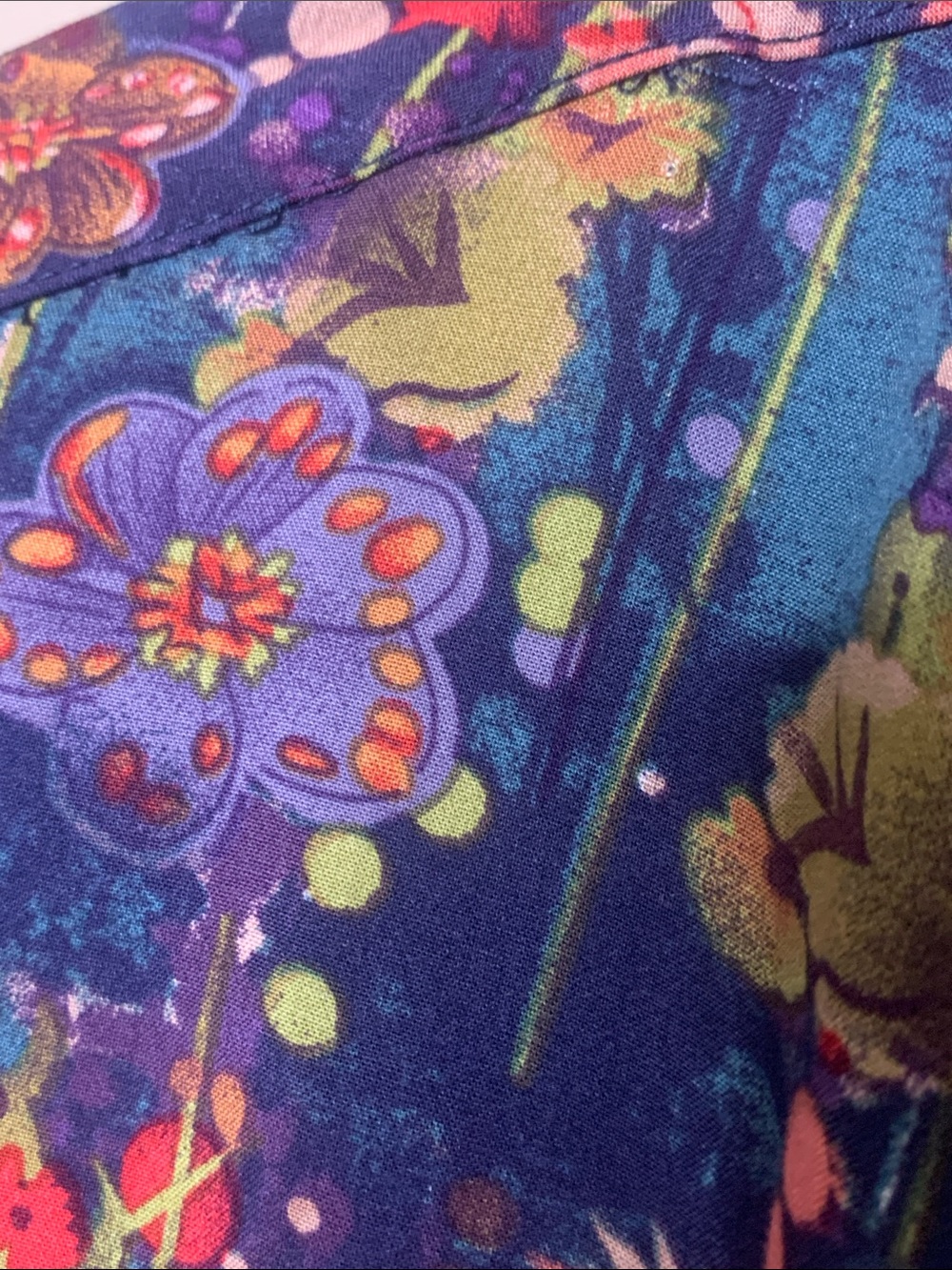 Natural Life Floral Navy multicolored Prairie Maxi Skirt with Side Slit - Picture 10 of 10